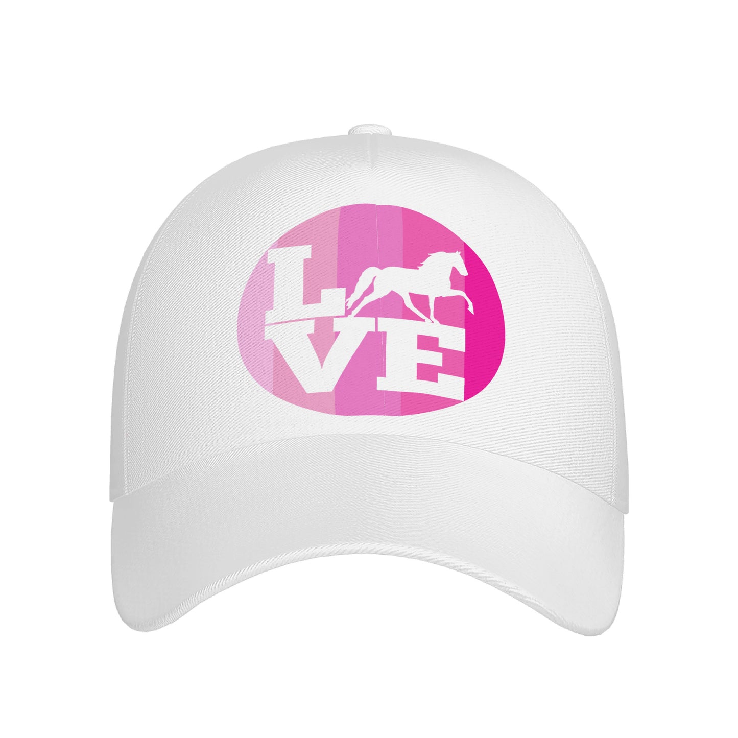 LOVE TWH PLEASURE SHADES OF PINK Curved Brim Baseball Cap (AOP)