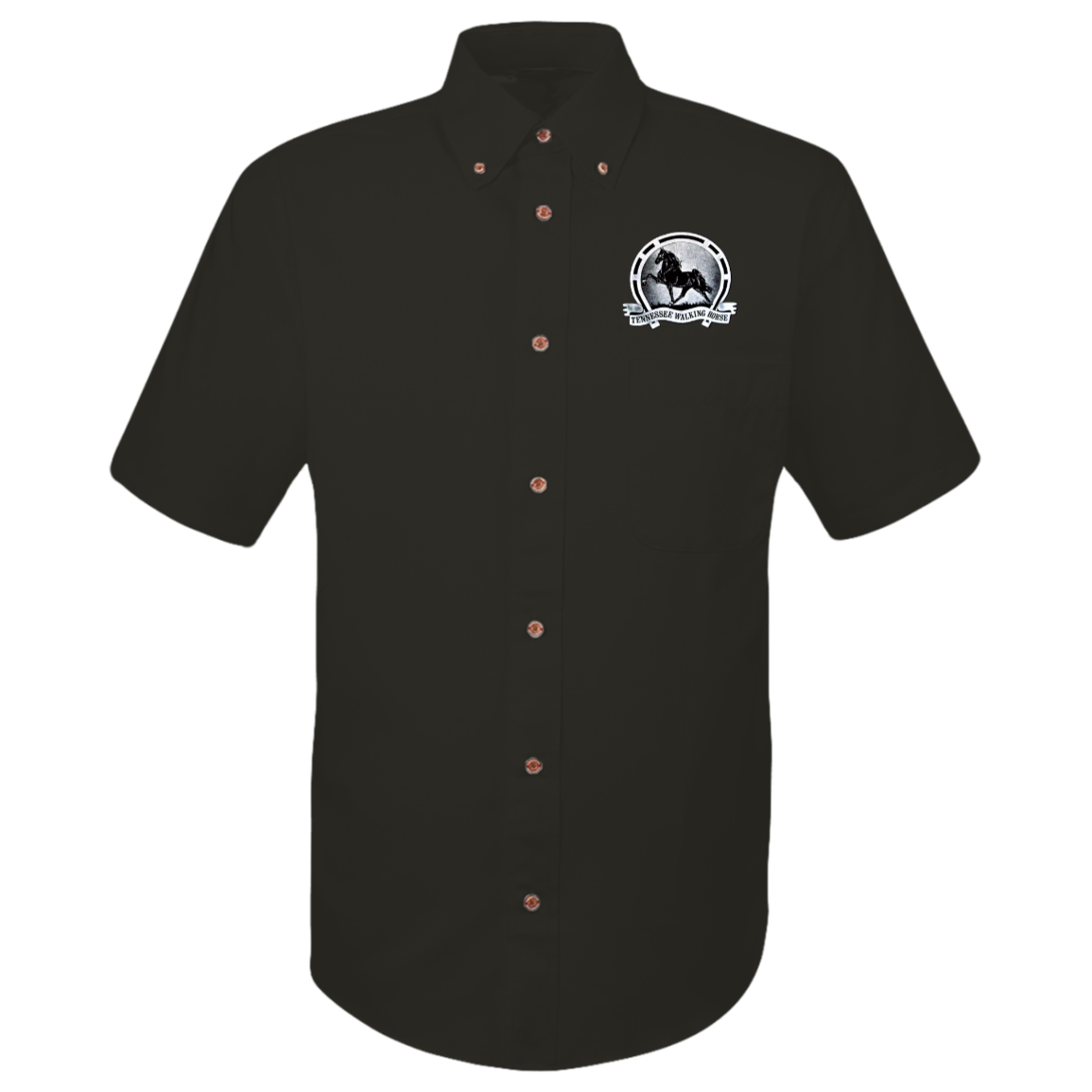 TWH Retro Vintage M500S Harriton Mens Easy Blend Short Sleeve Twill Shirt