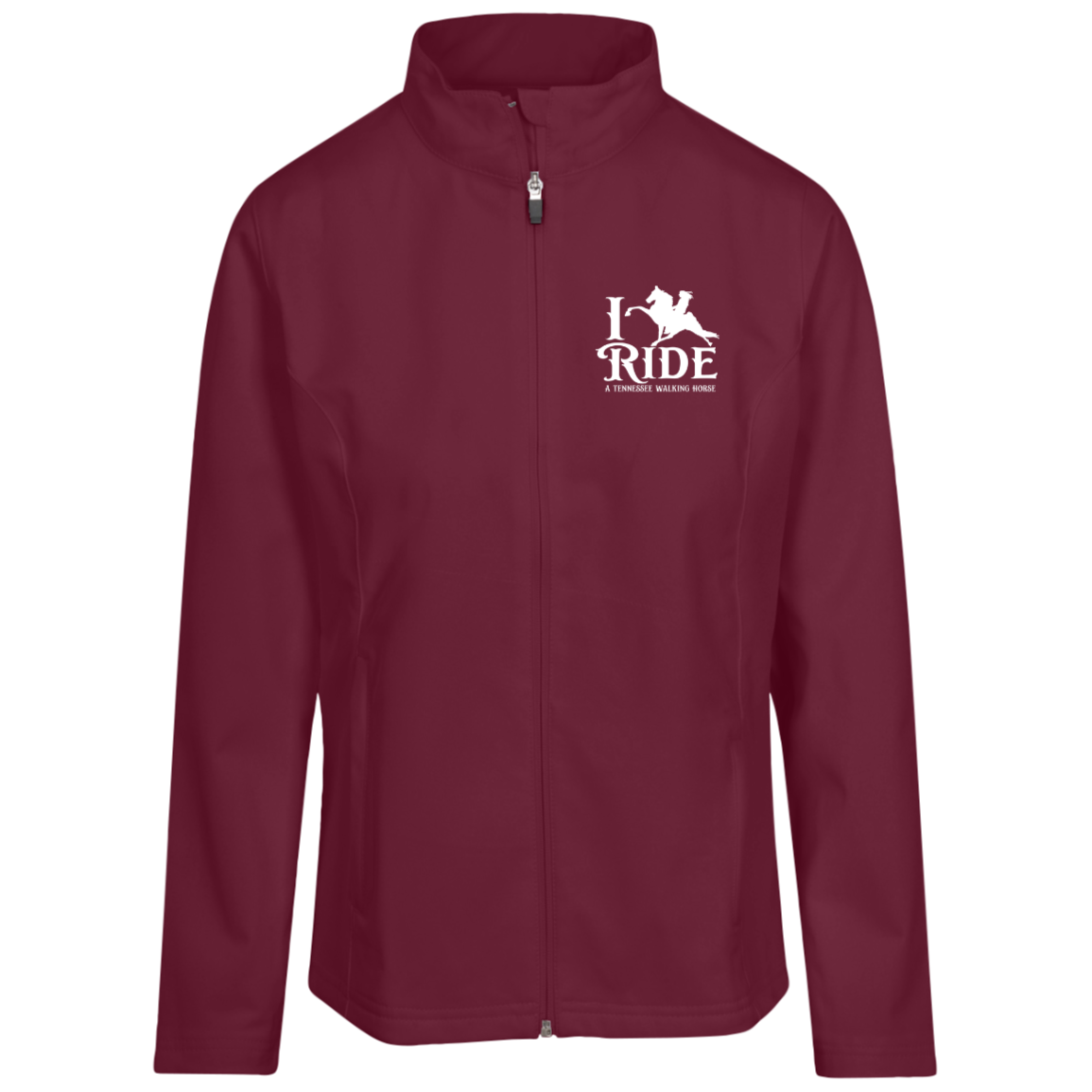 I RIDE A WALKING HORSE B (WHITE) TT80W Team 365 Womens Leader Soft Shell Jacket