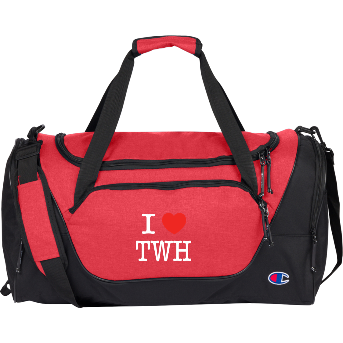 I LOVE TWH WHITE CA1003 Champion Core Duffel
