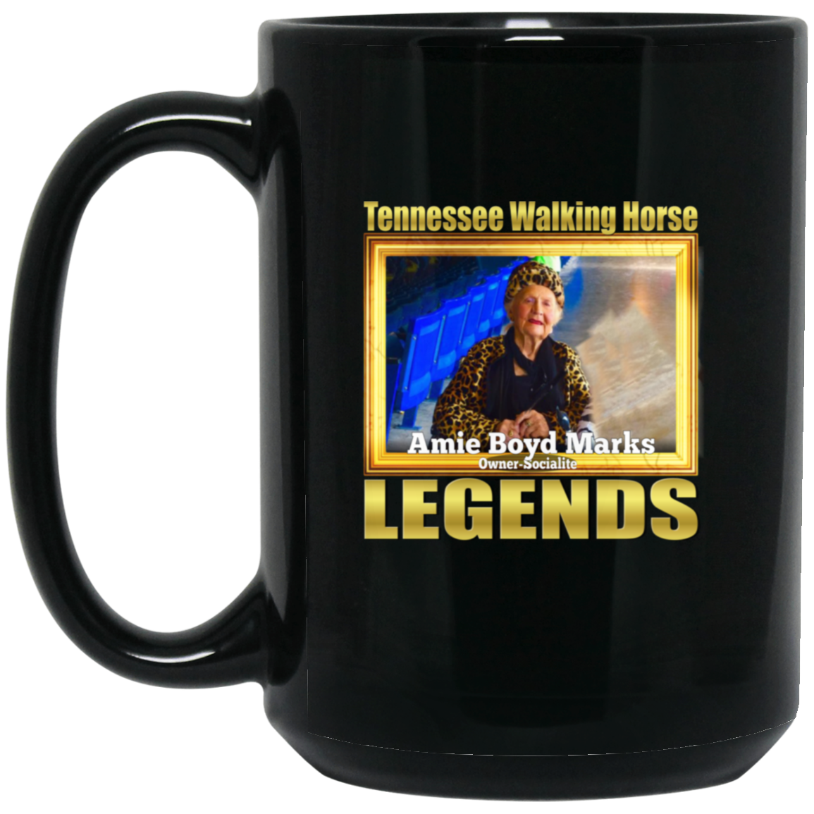 AMIE MARKS (Legends Series) BM15OZ 15oz Black Mug