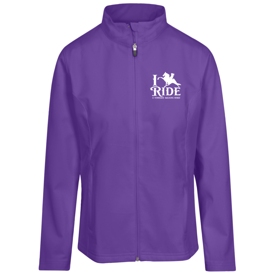 I RIDE A WALKING HORSE B (WHITE) TT80W Team 365 Womens Leader Soft Shell Jacket