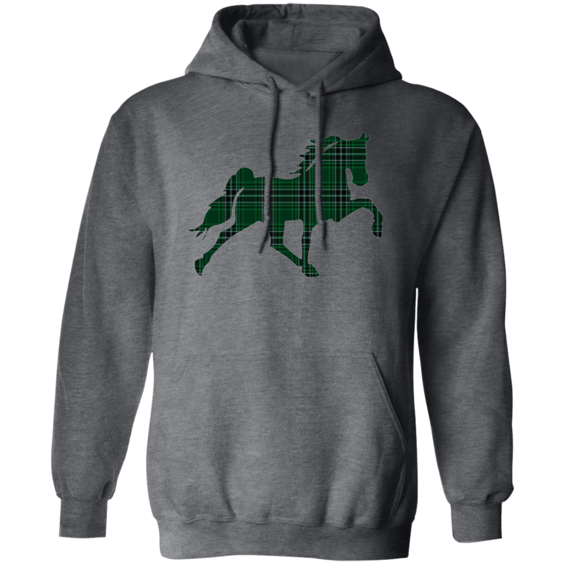 TENNESSEE WALKING HORSE DESIGN 3 JMD (GREEN PLAID) G185 Gildan Pullover Hoodie