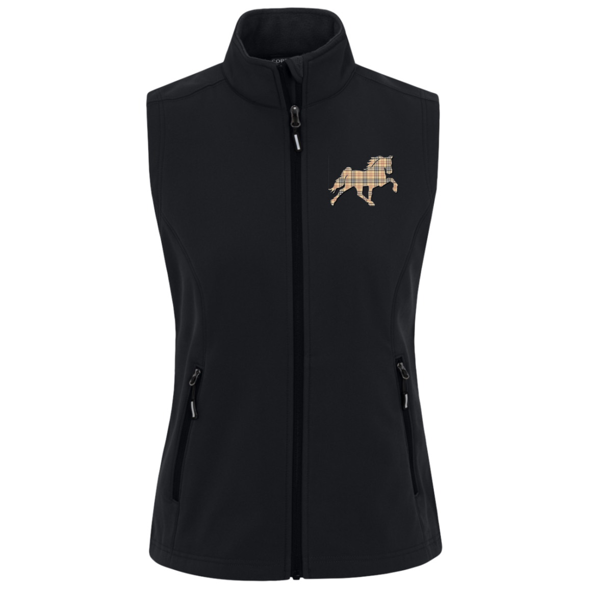 TENNESSEE WALKING HORSE DESIGN 3 JMD (BURBURY) CE701W Core 365 Womens Cruise Two-Layer Fleece Bonded Soft Shell Vest
