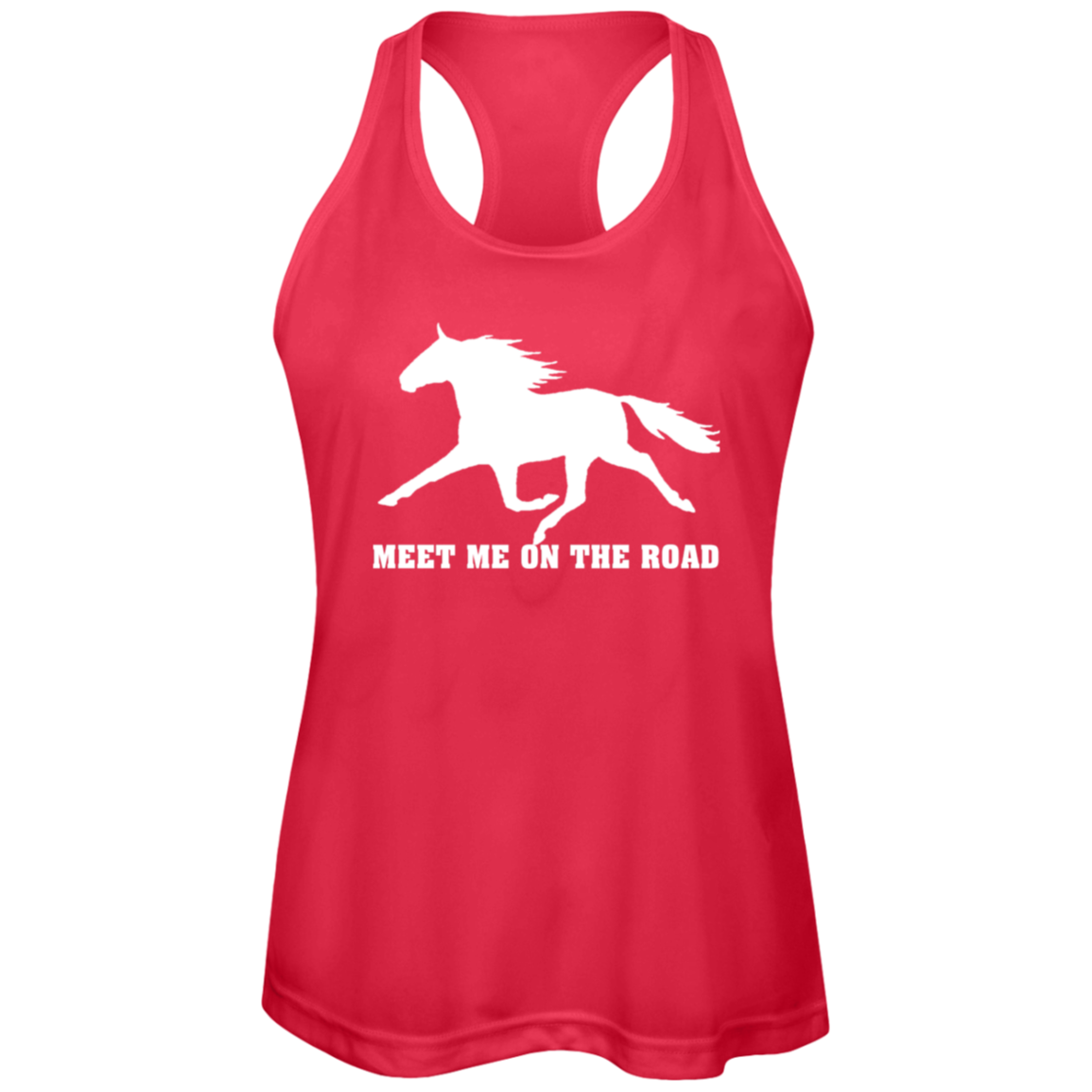 MEET ME ON THE ROAD (WHITE) TT11WRC Team 365 Womens Zone Racerback Tank