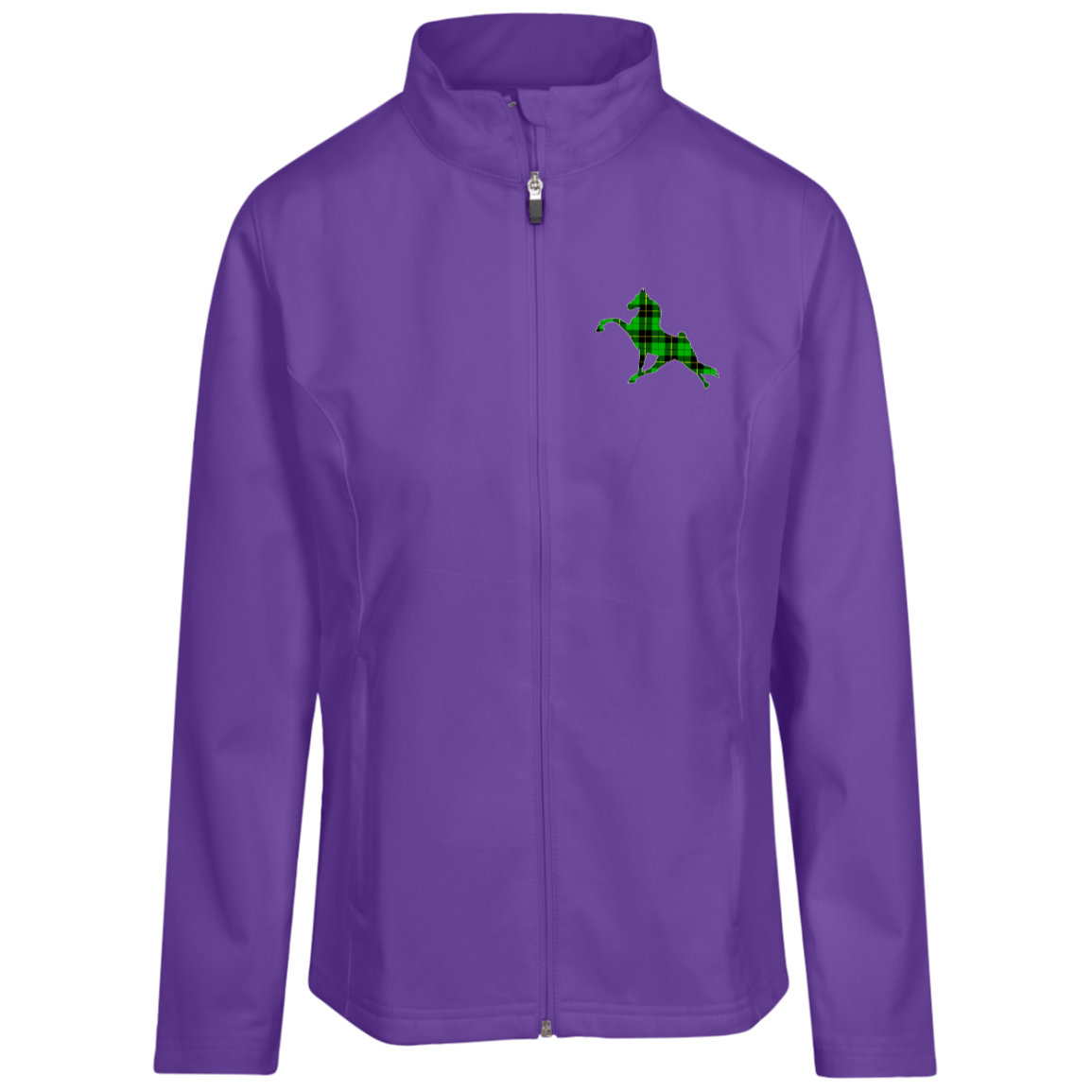 TWHGREENPLAIDFINAL TT80W Team 365 Womens Leader Soft Shell Jacket
