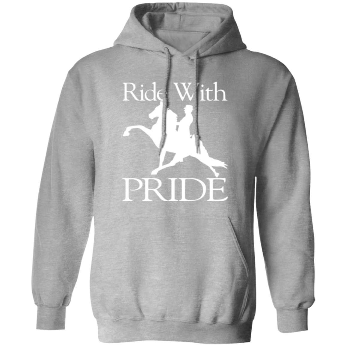 RIDEWITHPRIDEWHITE G185 Gildan Pullover Hoodie