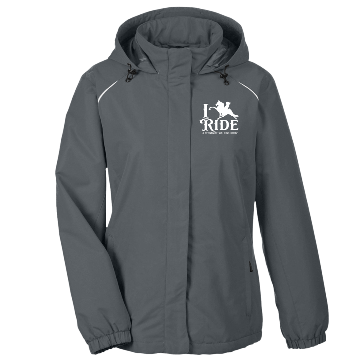 I RIDE A WALKING HORSE B (WHITE) 78224 Core 365 Womens Profile Fleece Lined Jacket