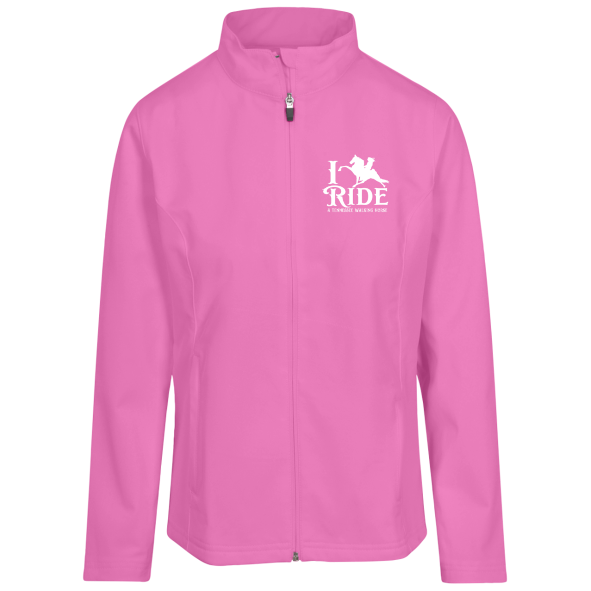 I RIDE A WALKING HORSE B (WHITE) TT80W Team 365 Womens Leader Soft Shell Jacket