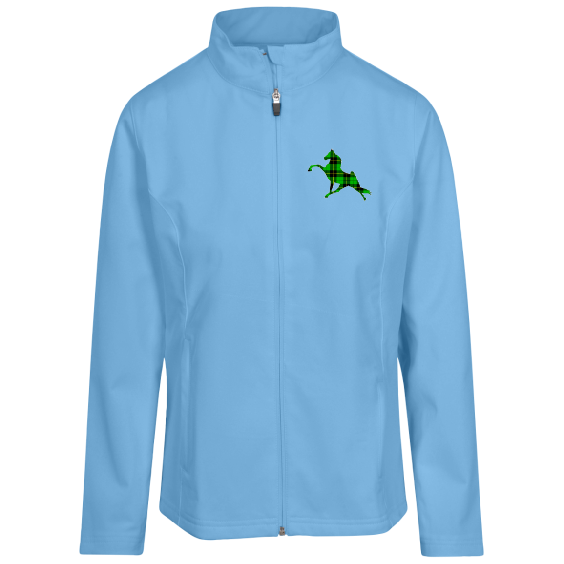 TWHGREENPLAIDFINAL TT80W Team 365 Womens Leader Soft Shell Jacket