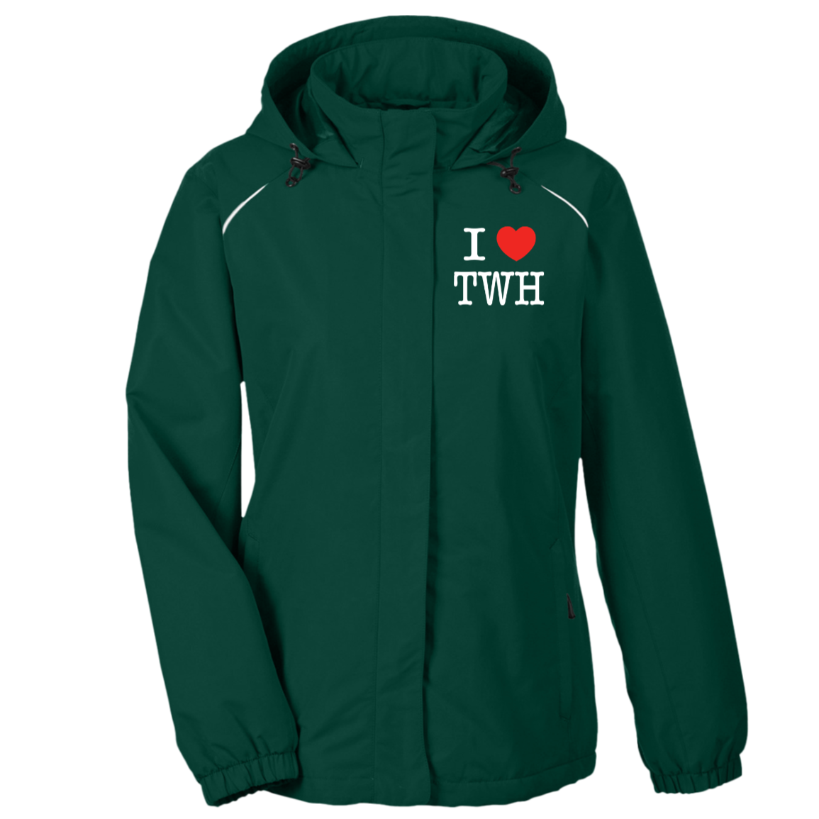 I LOVE TWH WHITE 78224 Core 365 Womens Profile Fleece Lined Jacket