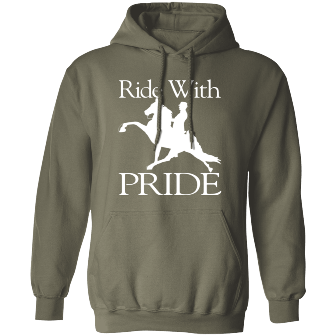 RIDEWITHPRIDEWHITE G185 Gildan Pullover Hoodie