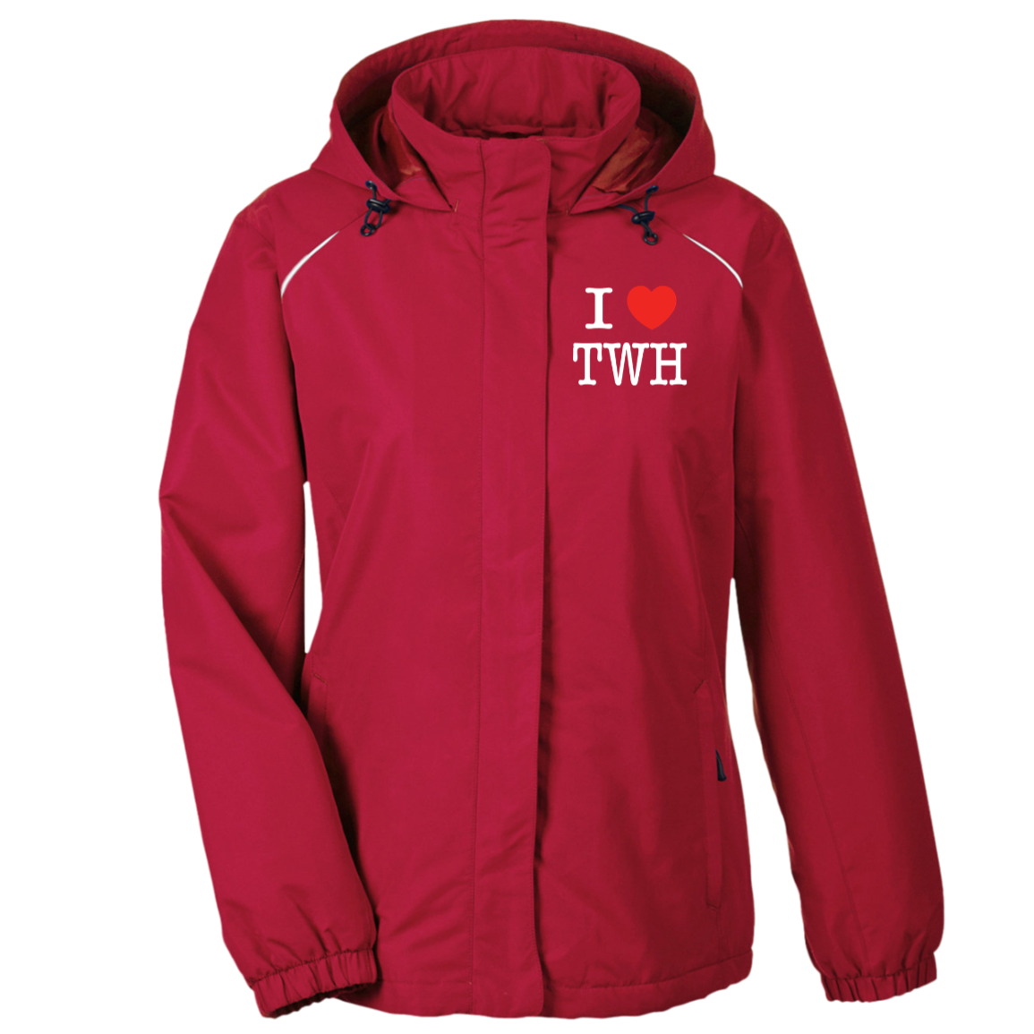 I LOVE TWH WHITE 78224 Core 365 Womens Profile Fleece Lined Jacket