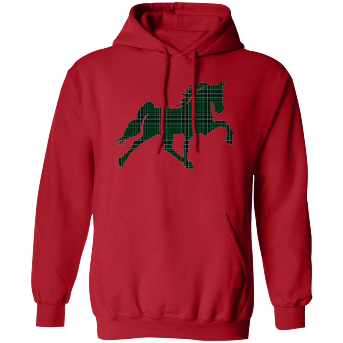 TENNESSEE WALKING HORSE DESIGN 3 JMD (GREEN PLAID) G185 Gildan Pullover Hoodie
