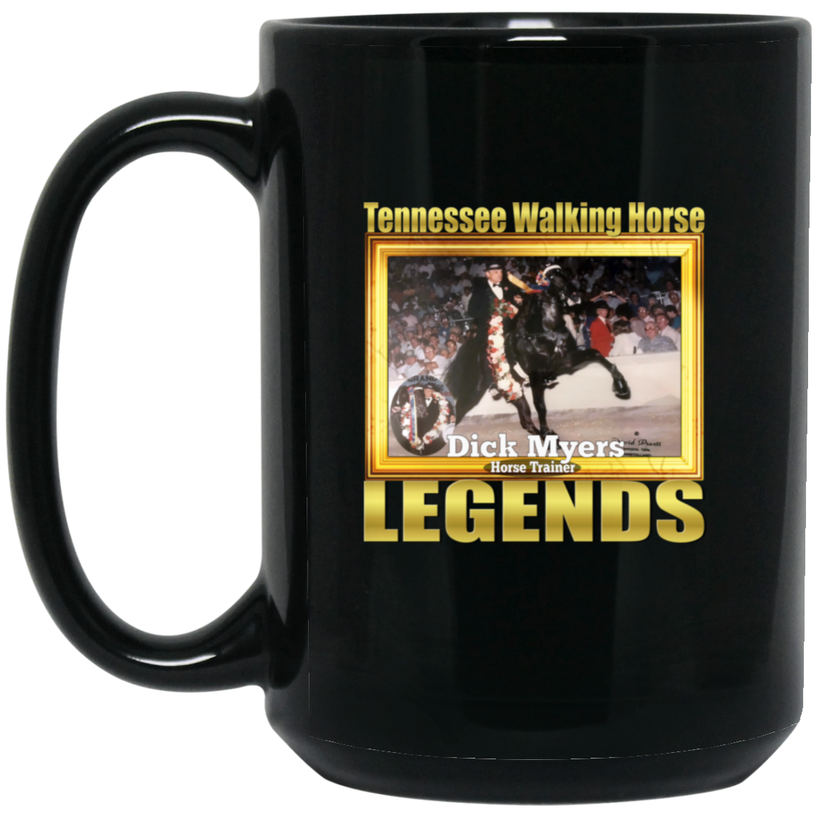 DICK MYERS (Legends Series) BM15OZ 15oz Black Mug