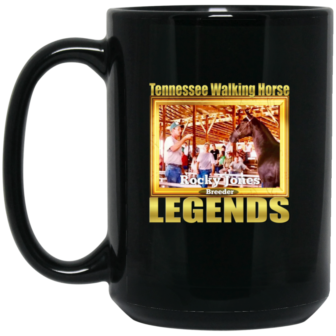 ROCKY JONES (Legends Series) BM15OZ 15oz Black Mug