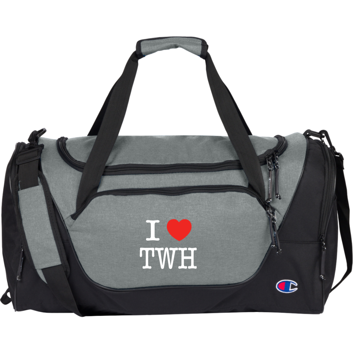 I LOVE TWH WHITE CA1003 Champion Core Duffel