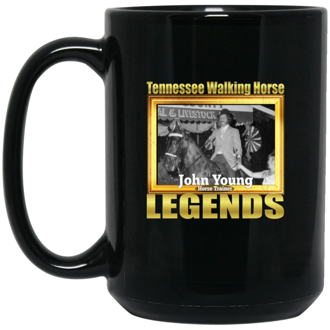 JOHN YOUNG (Legends Series) BM15OZ 15oz Black Mug