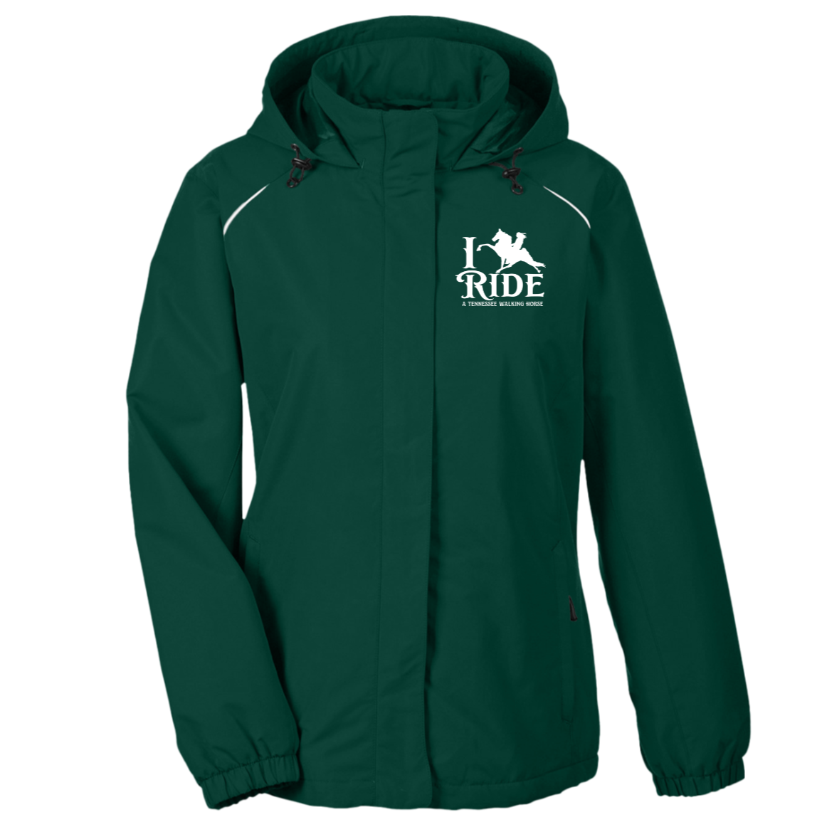 I RIDE A WALKING HORSE B (WHITE) 78224 Core 365 Womens Profile Fleece Lined Jacket