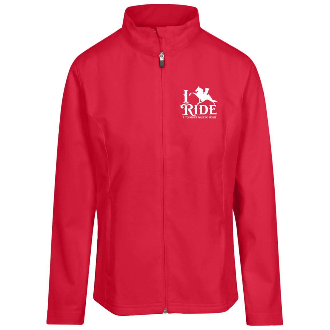 I RIDE A WALKING HORSE B (WHITE) TT80W Team 365 Womens Leader Soft Shell Jacket