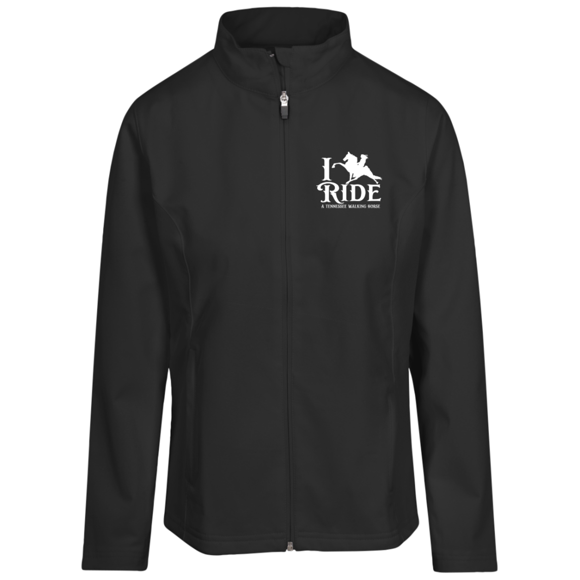 I RIDE A WALKING HORSE B (WHITE) TT80W Team 365 Womens Leader Soft Shell Jacket