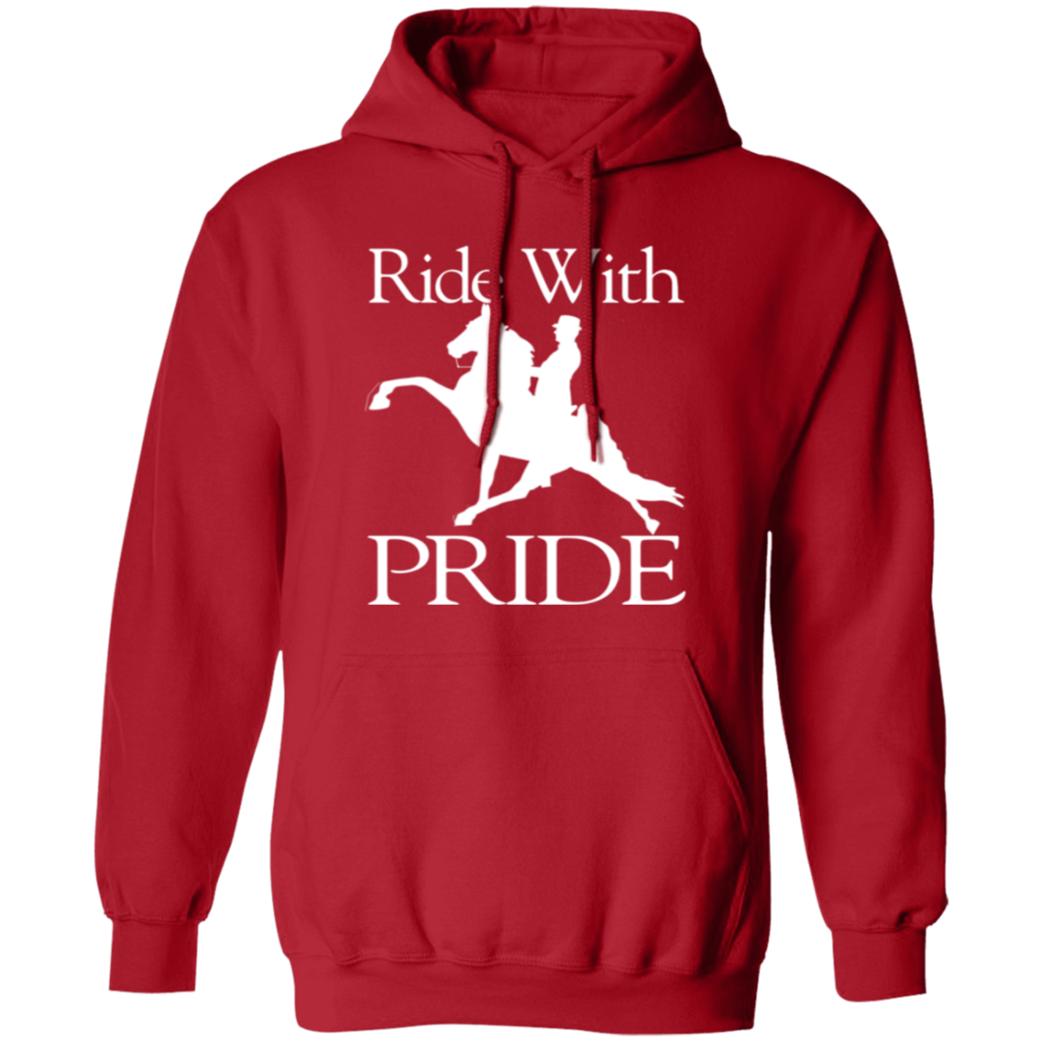 RIDEWITHPRIDEWHITE G185 Gildan Pullover Hoodie