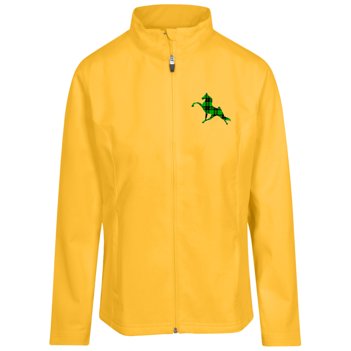 TWHGREENPLAIDFINAL TT80W Team 365 Womens Leader Soft Shell Jacket