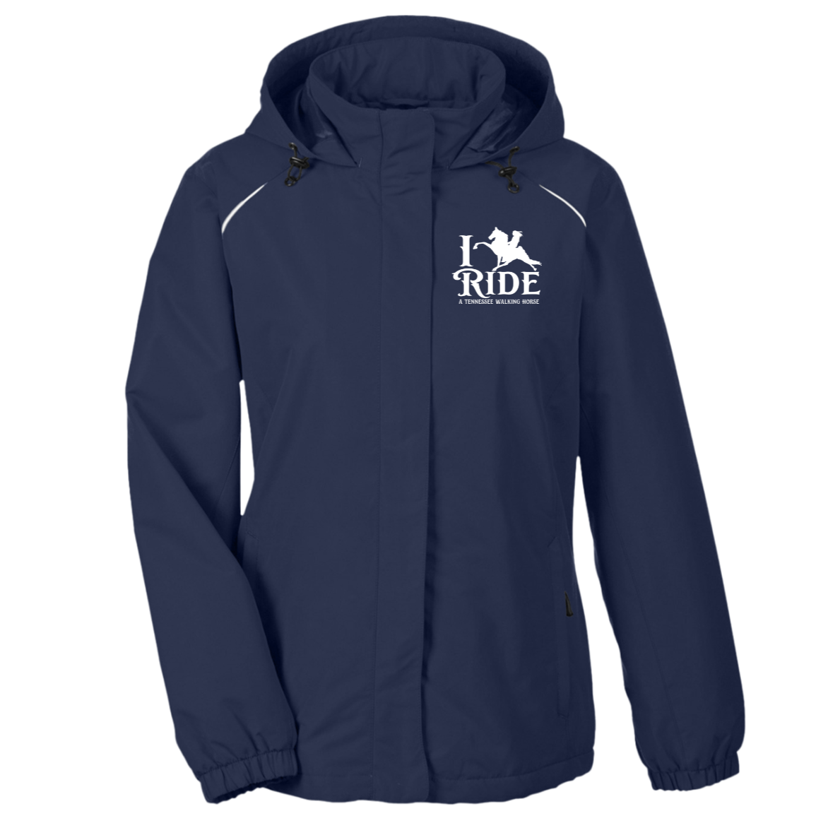I RIDE A WALKING HORSE B (WHITE) 78224 Core 365 Womens Profile Fleece Lined Jacket