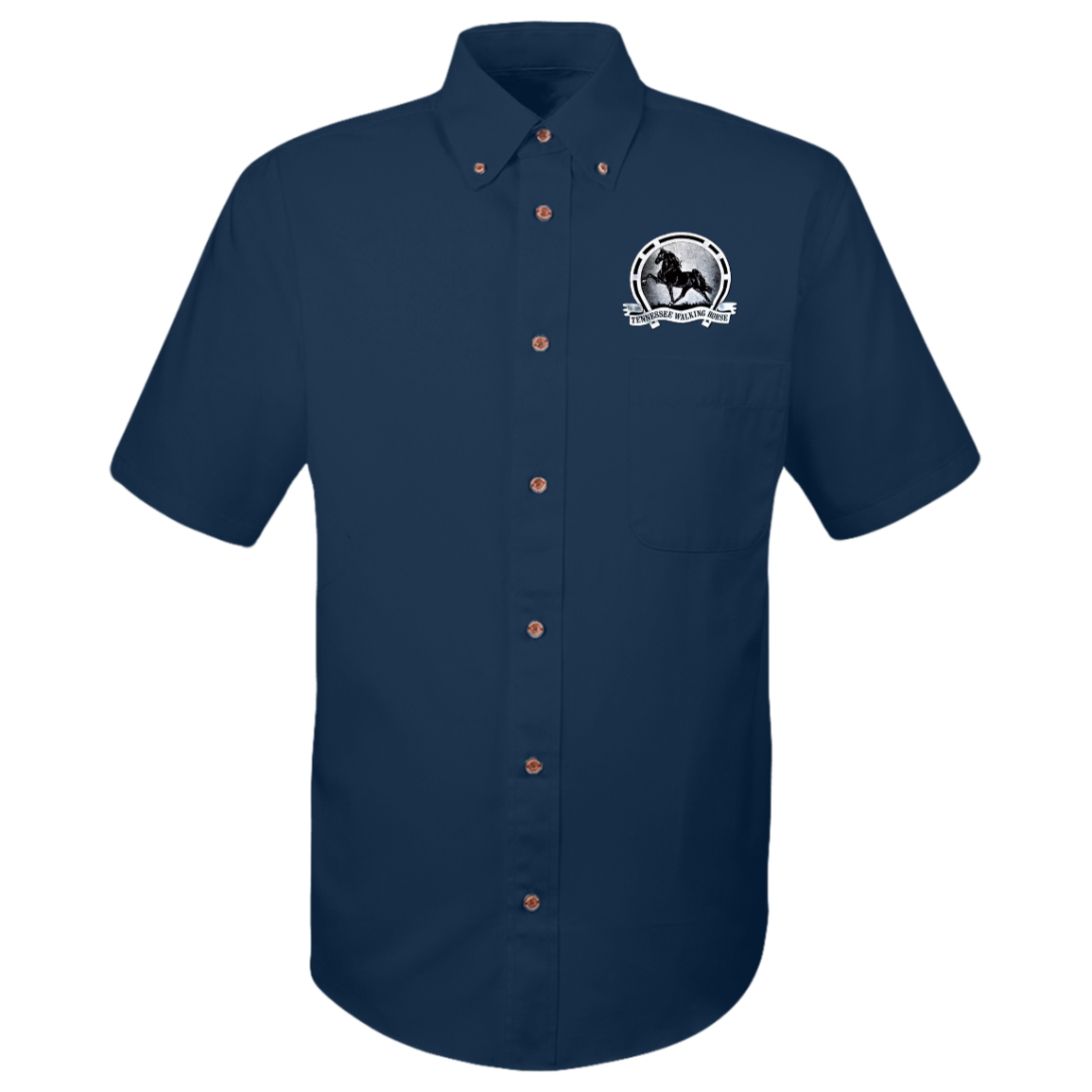 TWH Retro Vintage M500S Harriton Mens Easy Blend Short Sleeve Twill Shirt