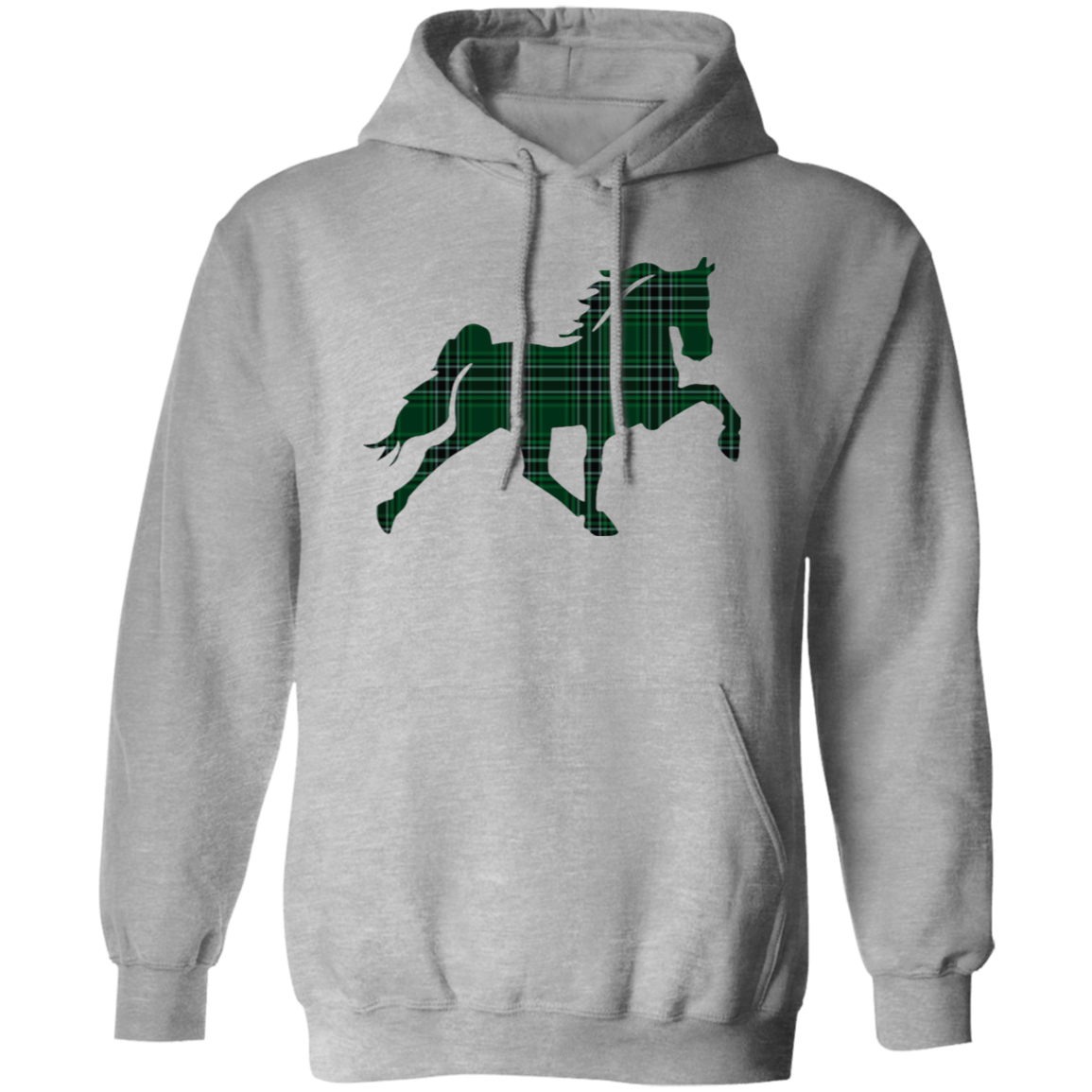 TENNESSEE WALKING HORSE DESIGN 3 JMD (GREEN PLAID) G185 Gildan Pullover Hoodie