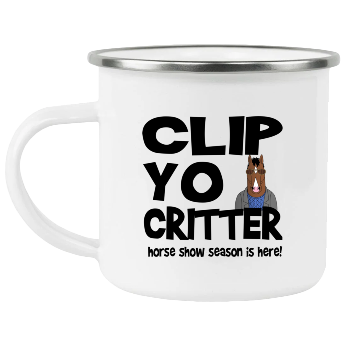 CLIP YO CRITTER 21271 Enamel Camping Mug