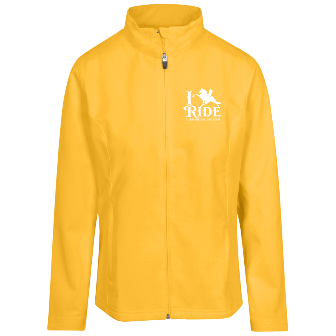 I RIDE A WALKING HORSE B (WHITE) TT80W Team 365 Womens Leader Soft Shell Jacket