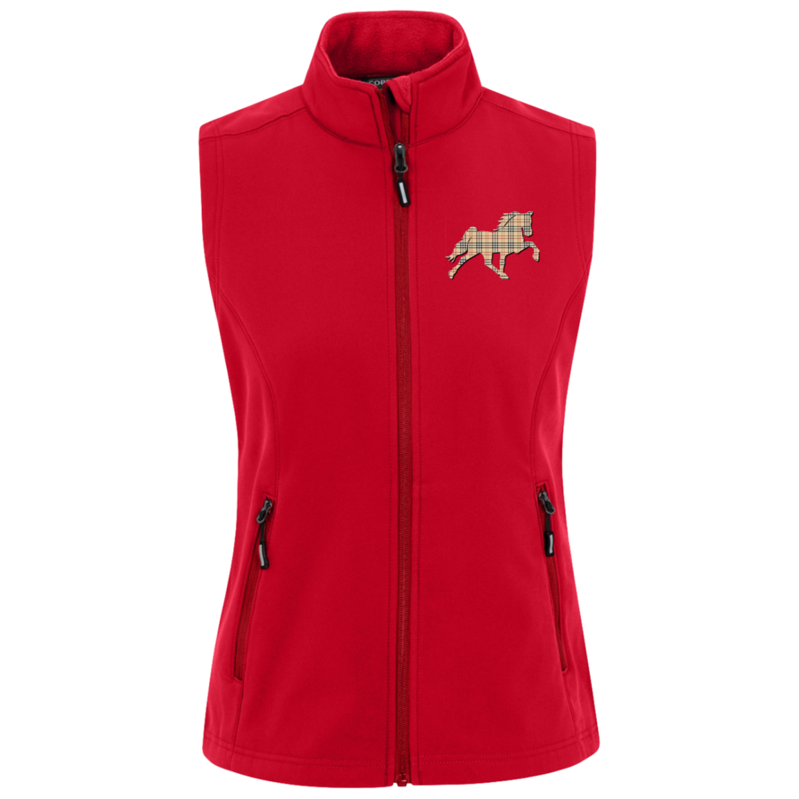 TENNESSEE WALKING HORSE DESIGN 3 JMD (BURBURY) CE701W Core 365 Womens Cruise Two-Layer Fleece Bonded Soft Shell Vest