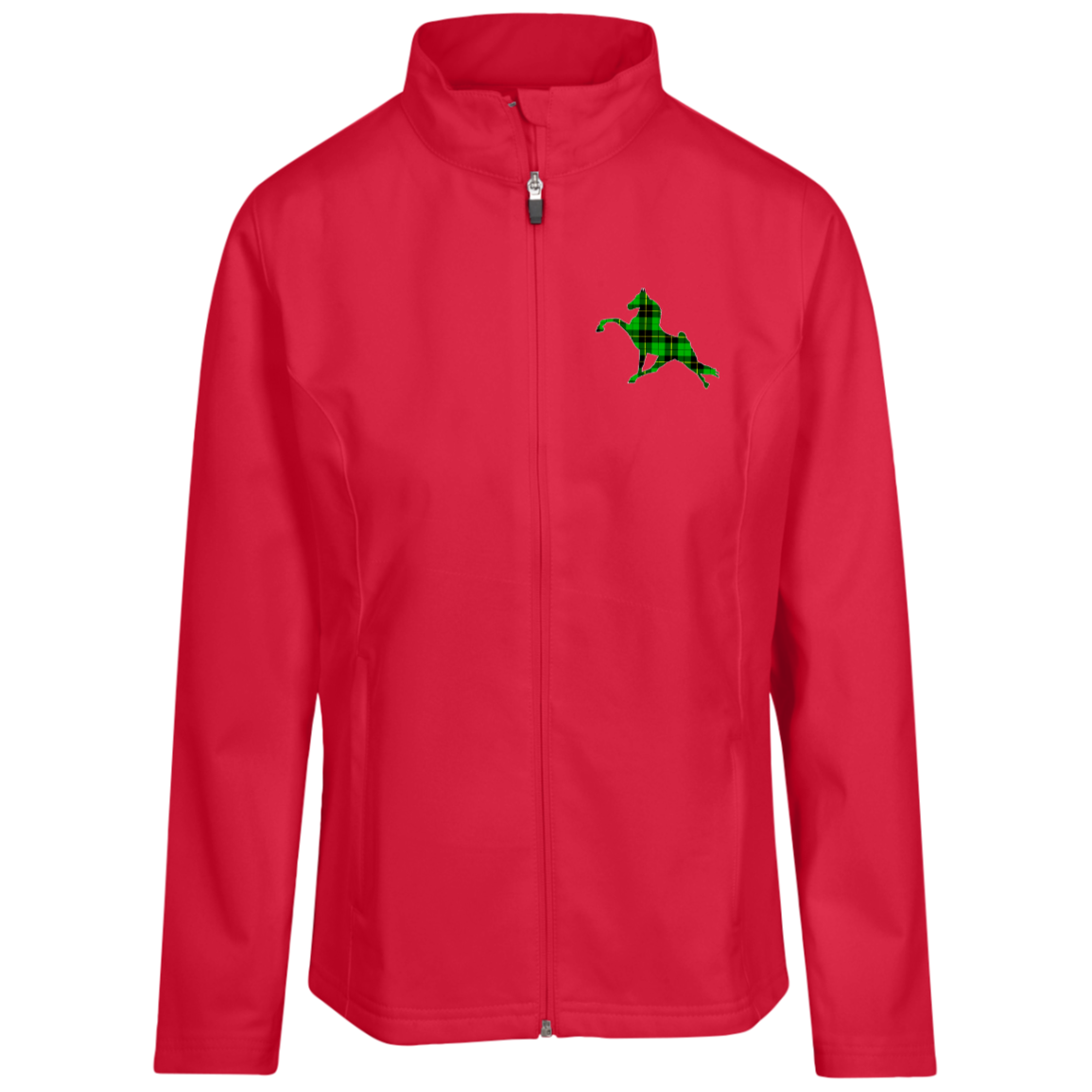 TWHGREENPLAIDFINAL TT80W Team 365 Womens Leader Soft Shell Jacket