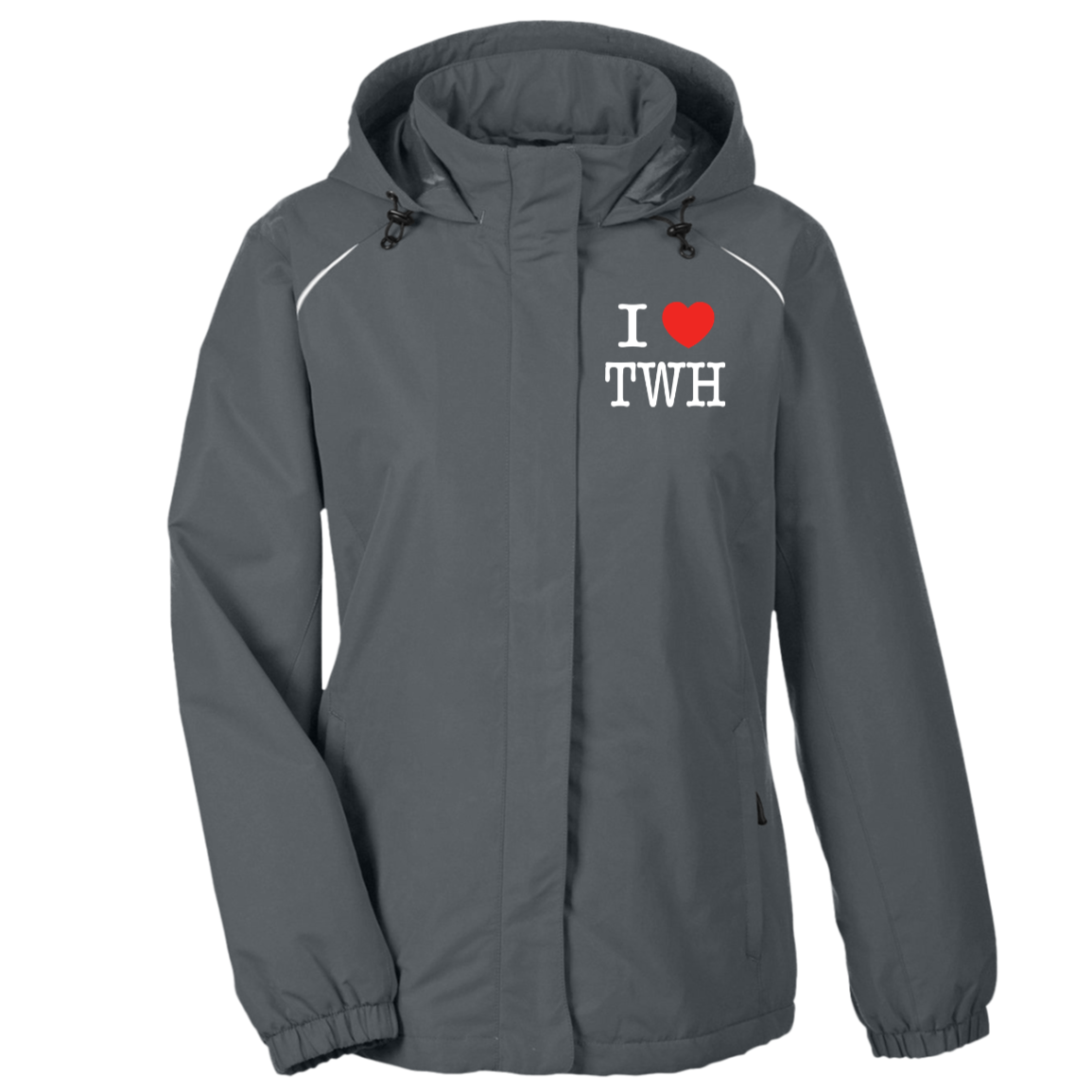 I LOVE TWH WHITE 78224 Core 365 Womens Profile Fleece Lined Jacket