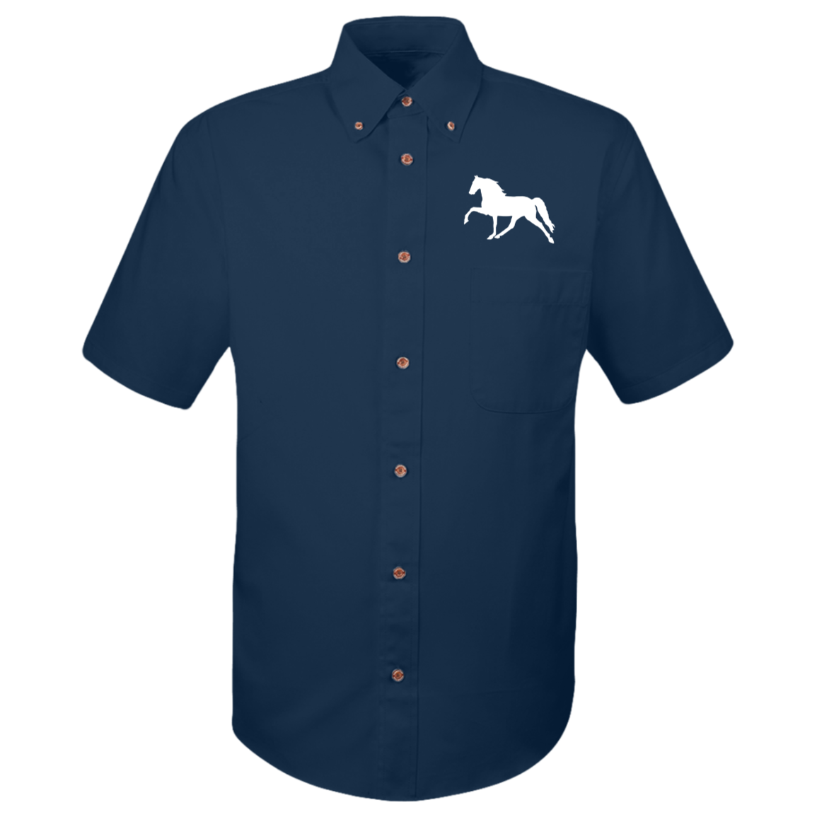Tennessee Walking Horse (Pleasure) M500S Harriton Mens Easy Blend Short Sleeve Twill Shirt