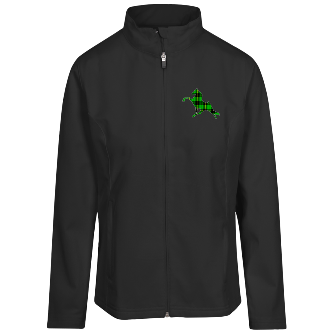 TWHGREENPLAIDFINAL TT80W Team 365 Womens Leader Soft Shell Jacket