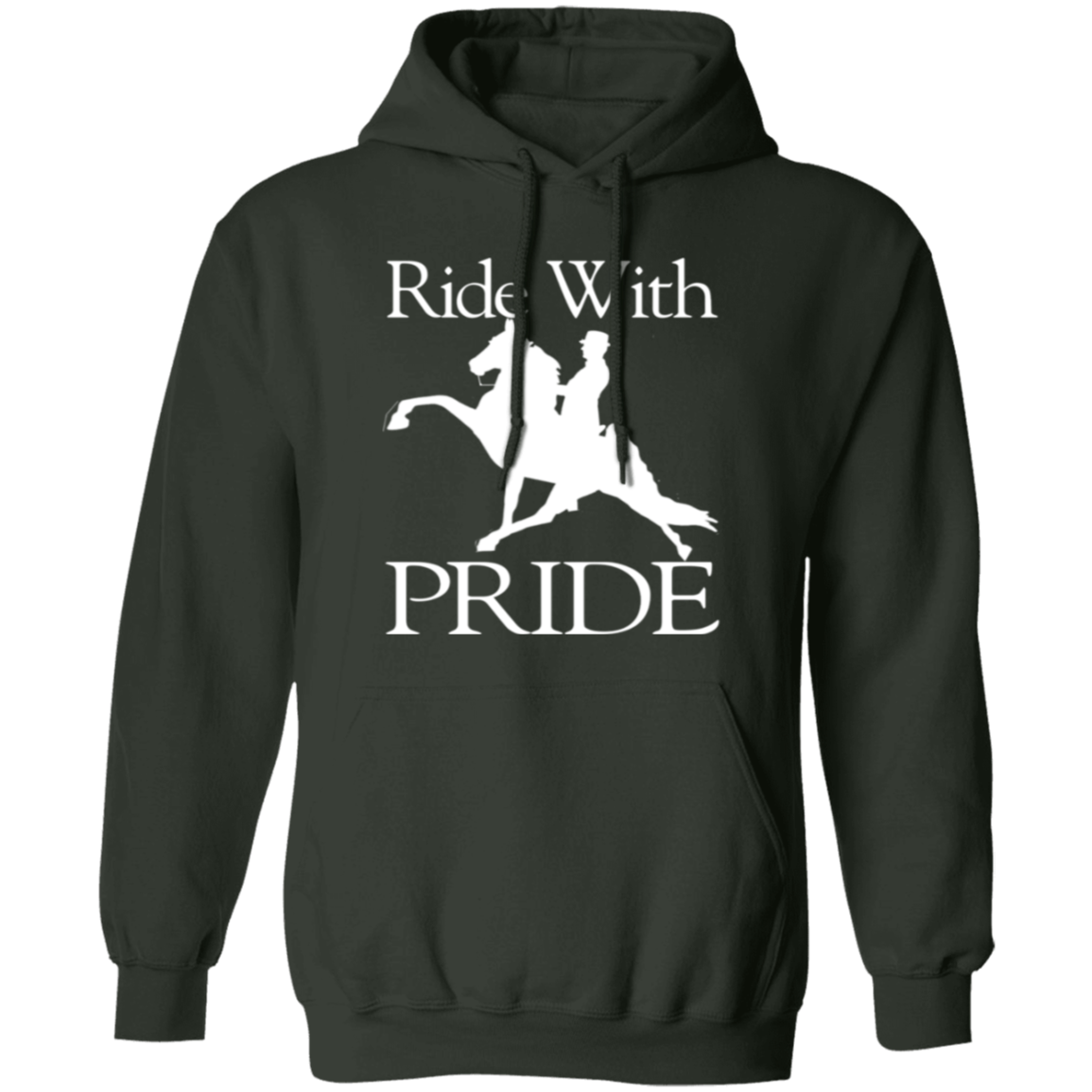 RIDEWITHPRIDEWHITE G185 Gildan Pullover Hoodie