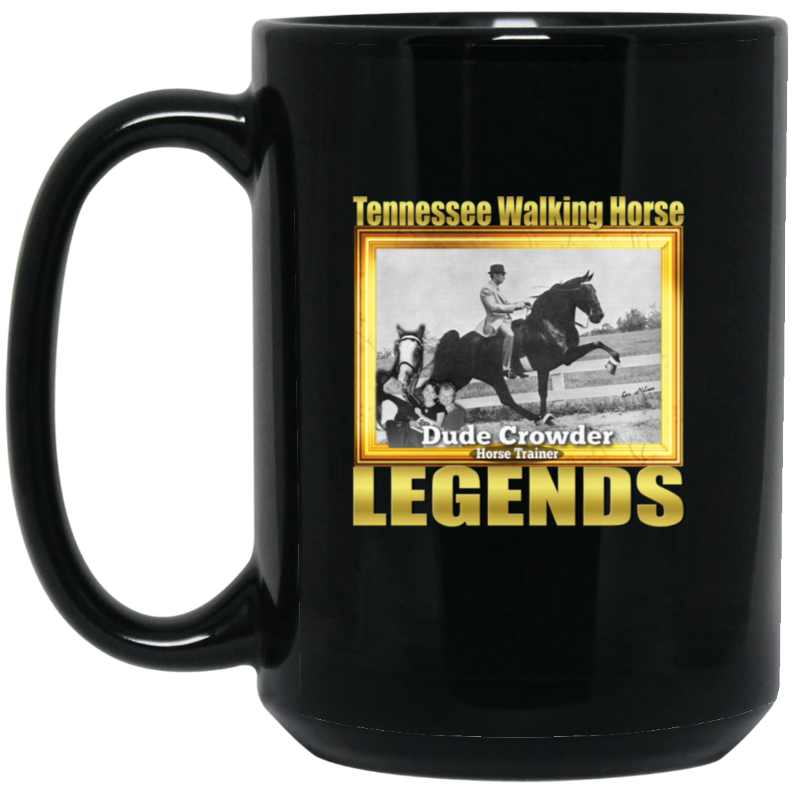 DUDE CROWDER (Legends Series) BM15OZ 15oz Black Mug