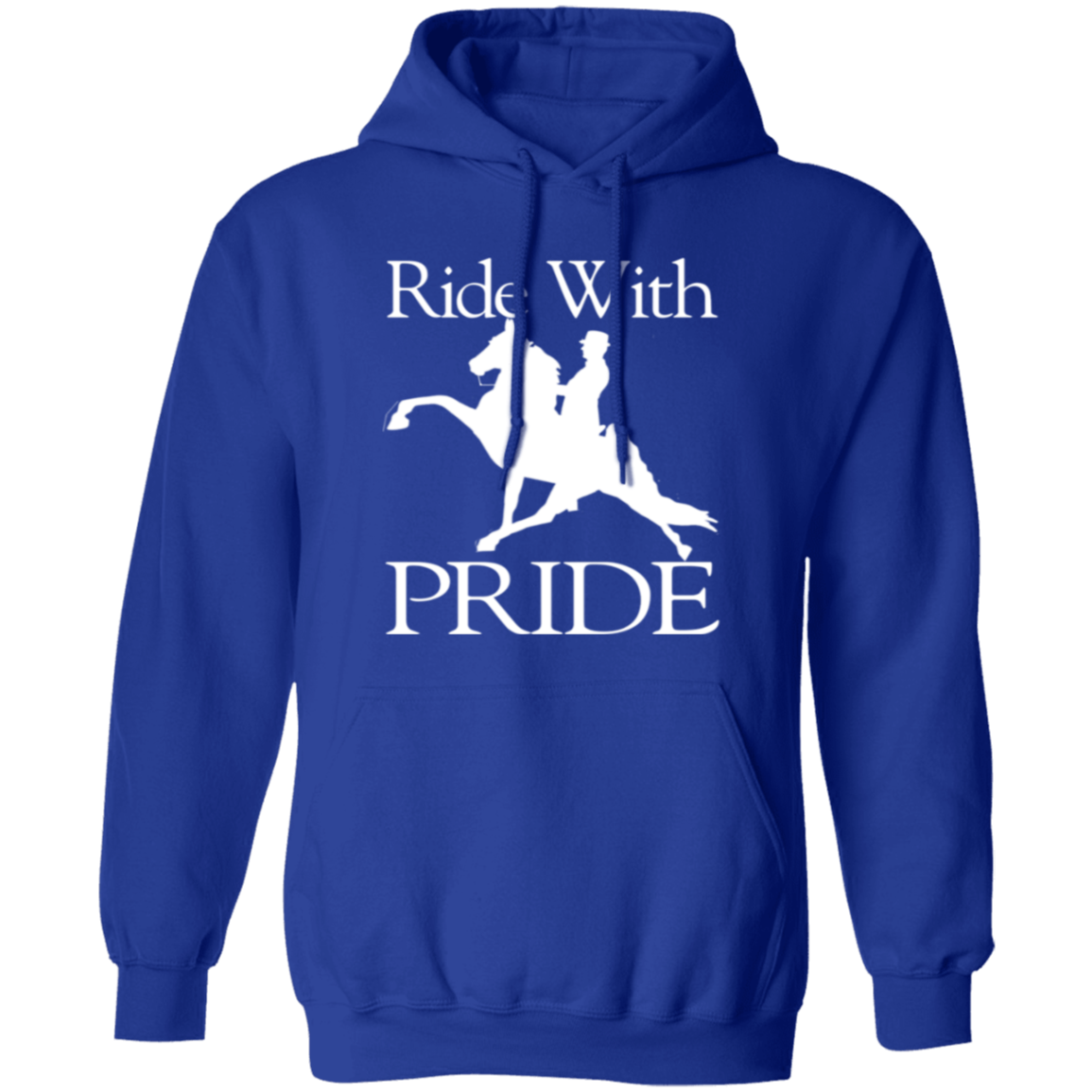 RIDEWITHPRIDEWHITE G185 Gildan Pullover Hoodie