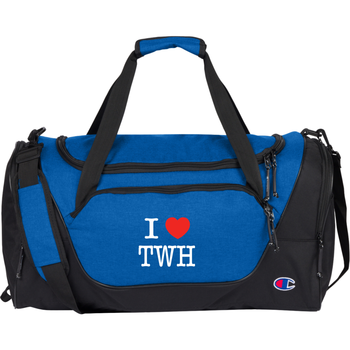 I LOVE TWH WHITE CA1003 Champion Core Duffel
