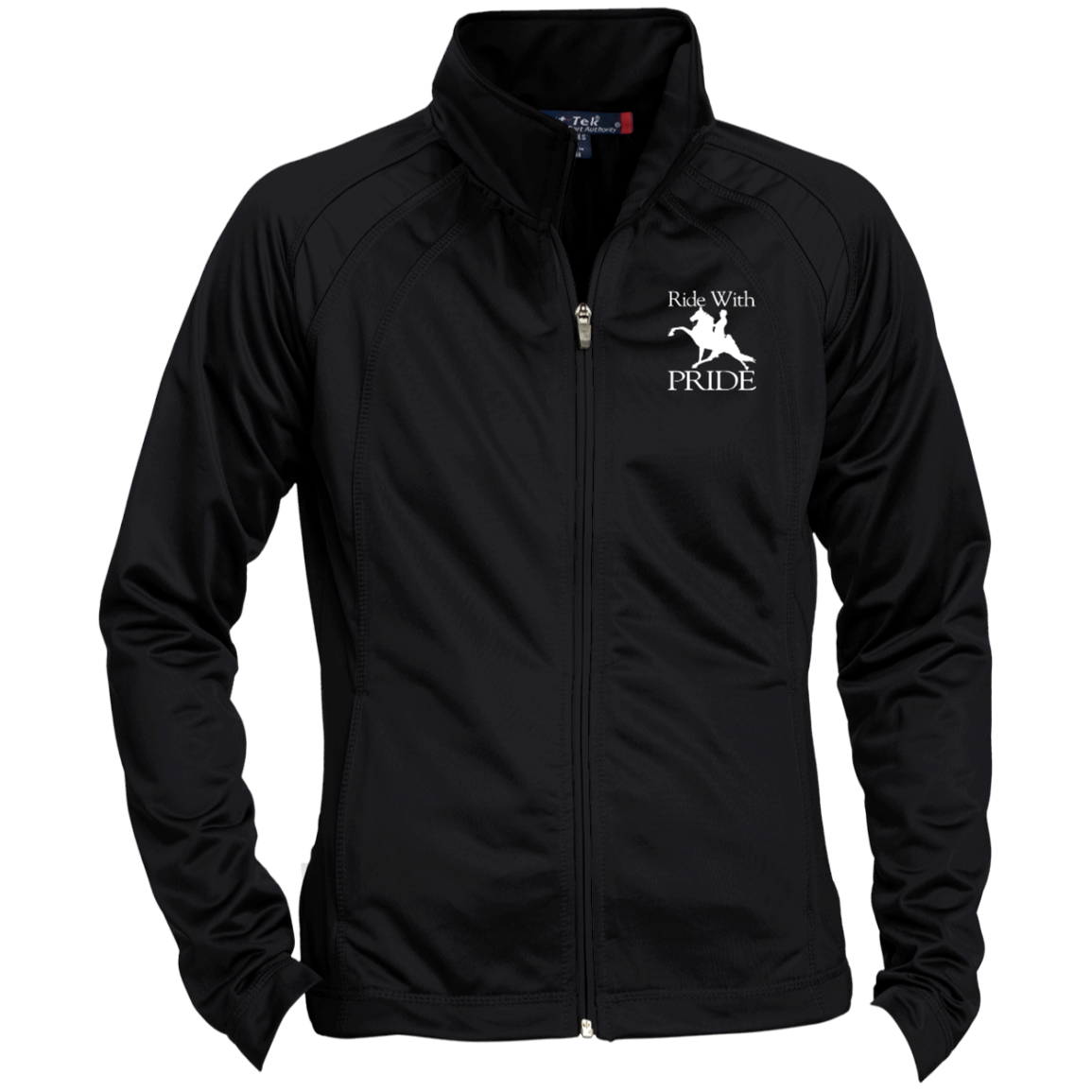 RIDEWITHPRIDEWHITE LST90 Ladies' Raglan Sleeve Warmup Jacket