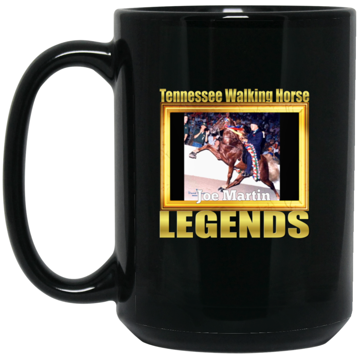 JOE MARTIN (Legends Series) BM15OZ 15oz Black Mug