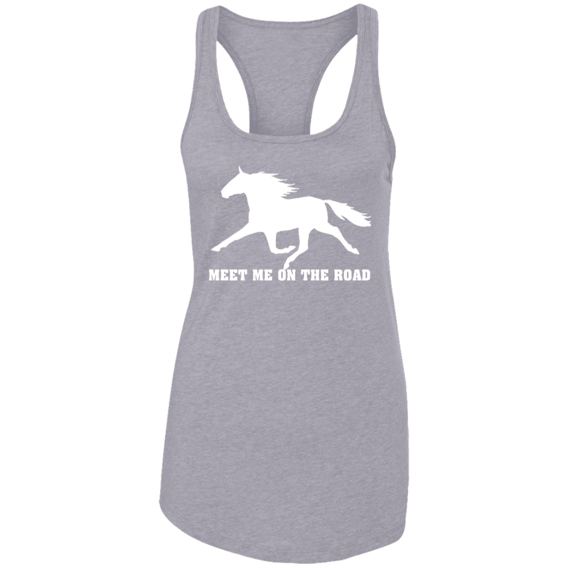 MEET ME ON THE ROAD (WHITE) NL1533 Ladies Ideal Racerback Tank