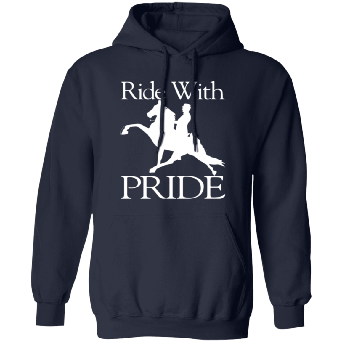 RIDEWITHPRIDEWHITE G185 Gildan Pullover Hoodie