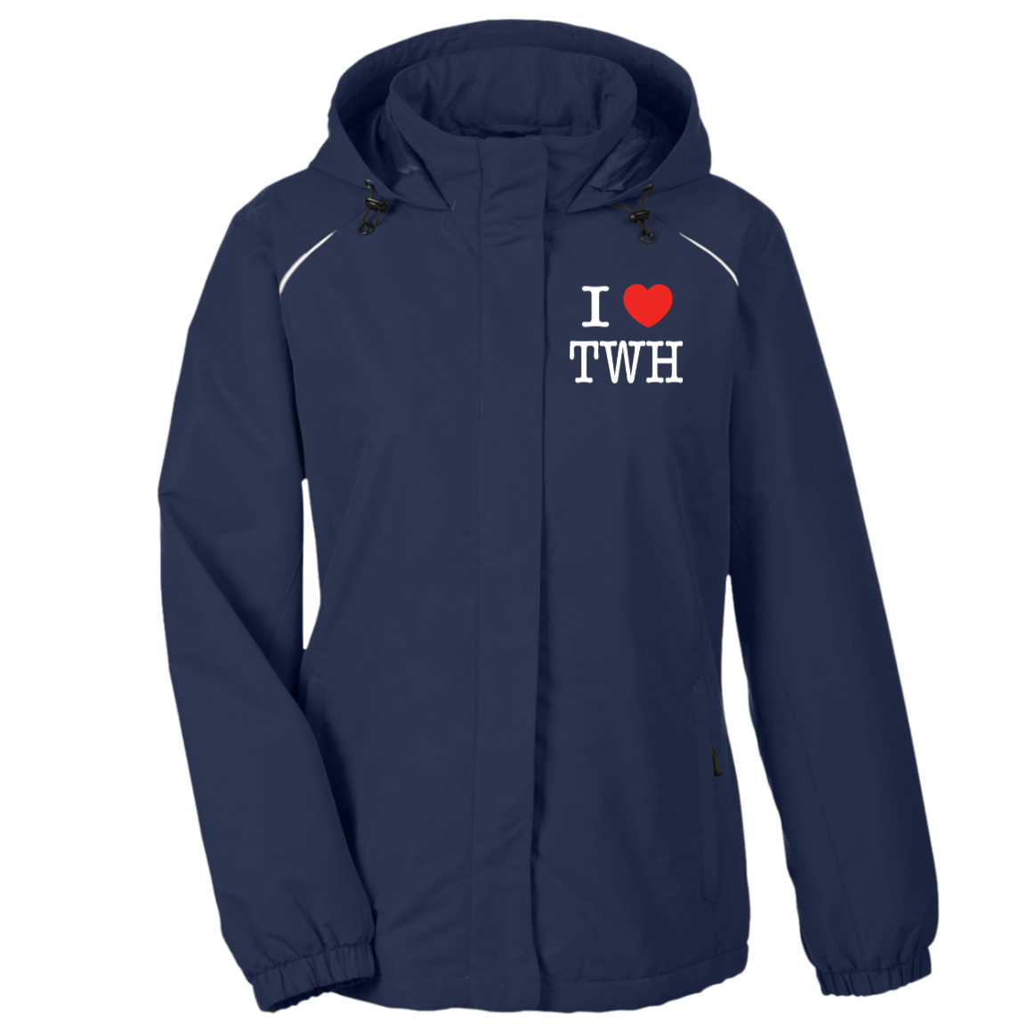 I LOVE TWH WHITE 78224 Core 365 Womens Profile Fleece Lined Jacket