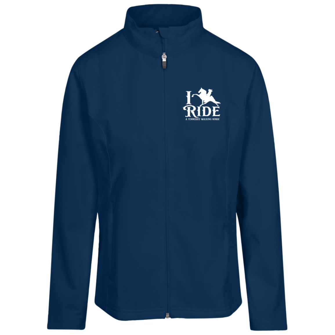 I RIDE A WALKING HORSE B (WHITE) TT80W Team 365 Womens Leader Soft Shell Jacket