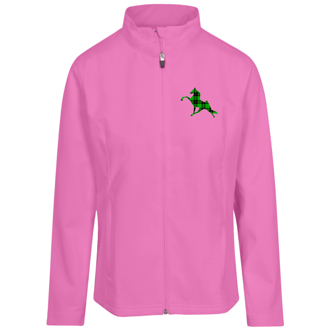 TWHGREENPLAIDFINAL TT80W Team 365 Womens Leader Soft Shell Jacket