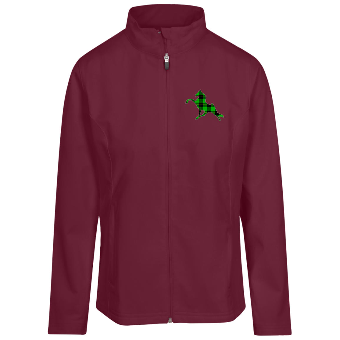 TWHGREENPLAIDFINAL TT80W Team 365 Womens Leader Soft Shell Jacket