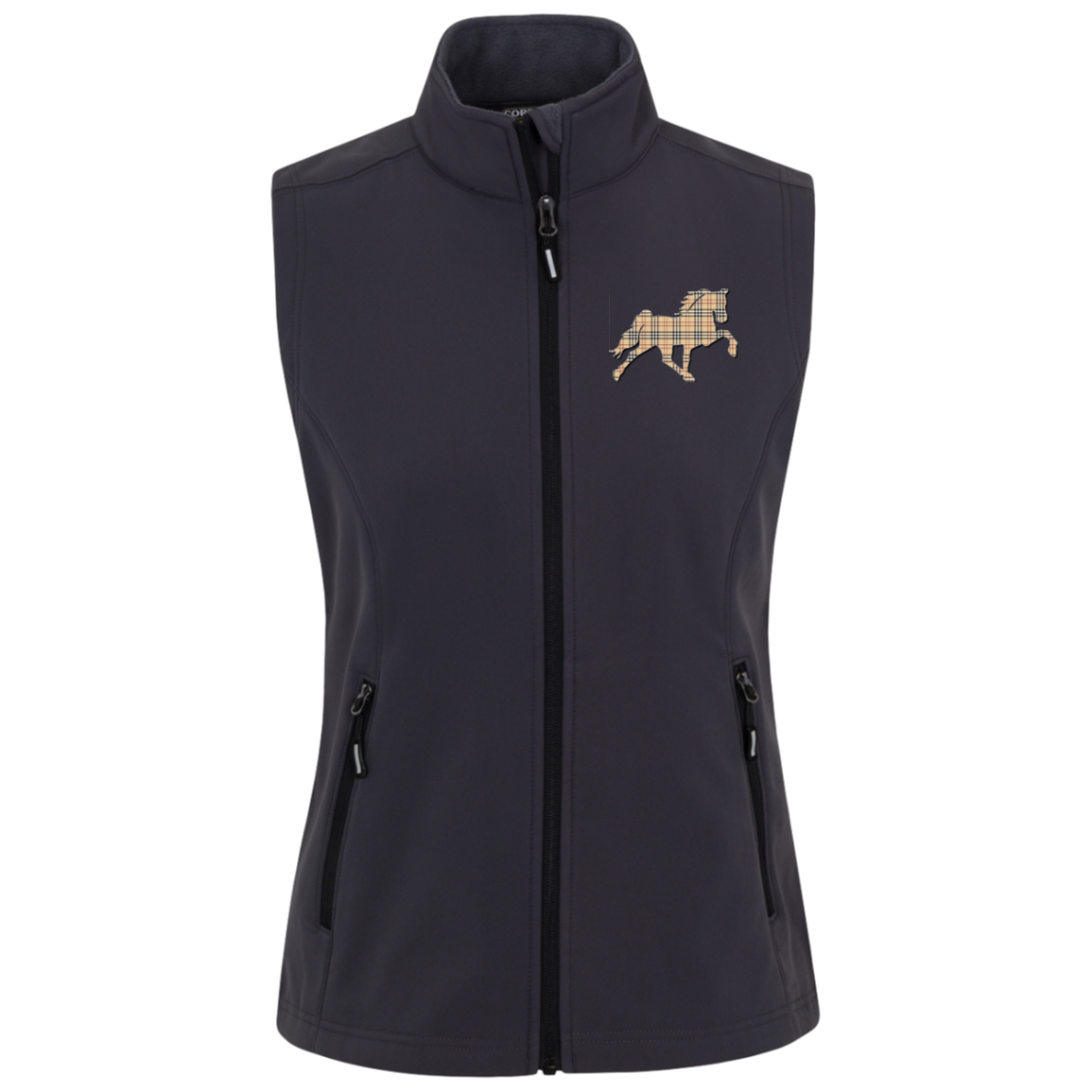 TENNESSEE WALKING HORSE DESIGN 3 JMD (BURBURY) CE701W Core 365 Womens Cruise Two-Layer Fleece Bonded Soft Shell Vest